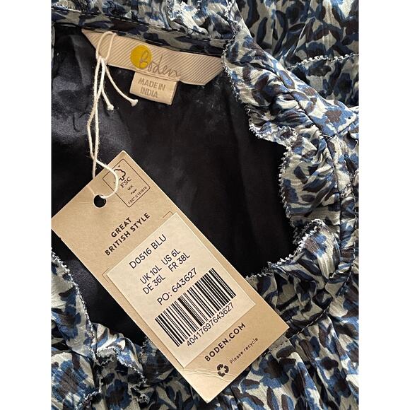 New Boden Ruffle Open Back Mini Dress - Picture 11 of 12